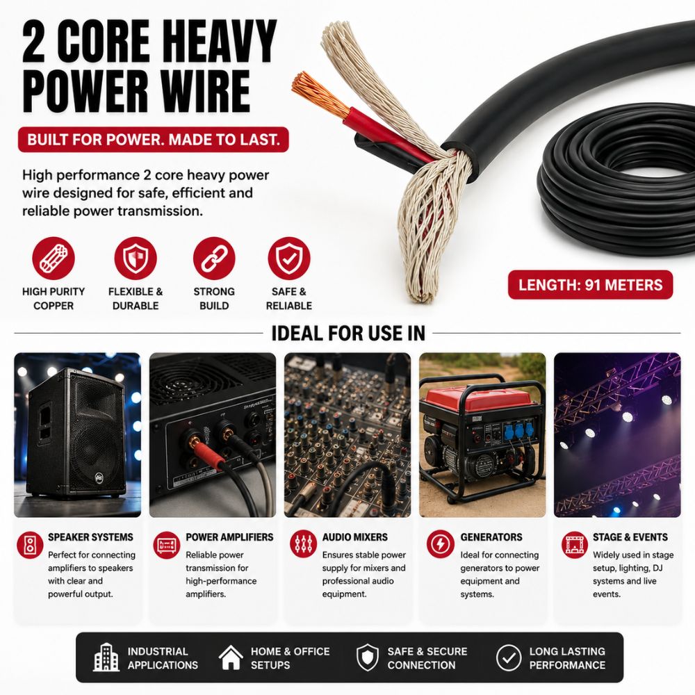 2 core high flex stage ofc Speaker Cable