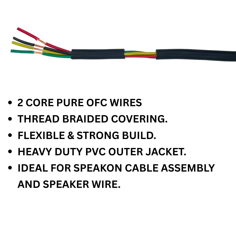 100/40 4 core 16 awg high flex stage Speaker Cable