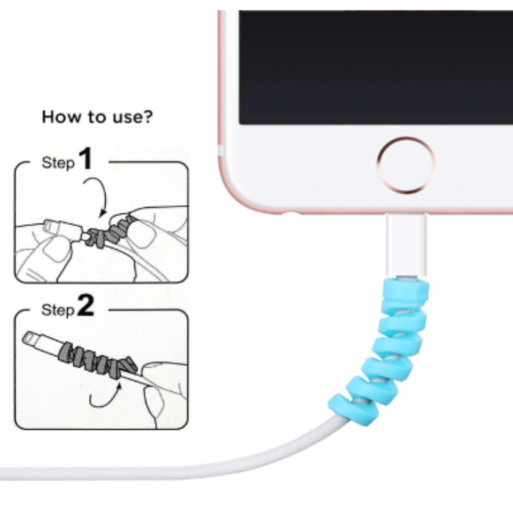 Spiral Cable Protector Data Cable Saver Set of 5