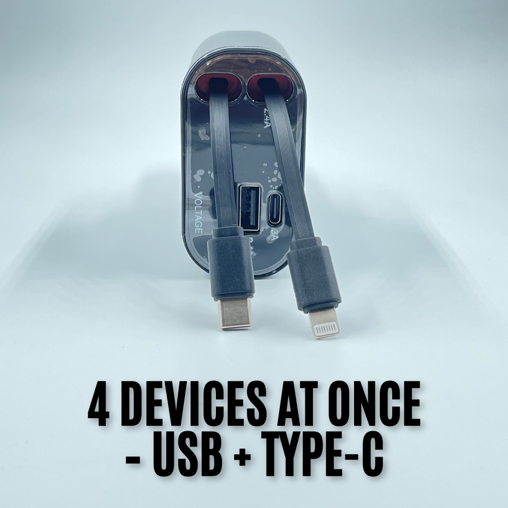 120W 4 in 1 Super Fast Car Charger