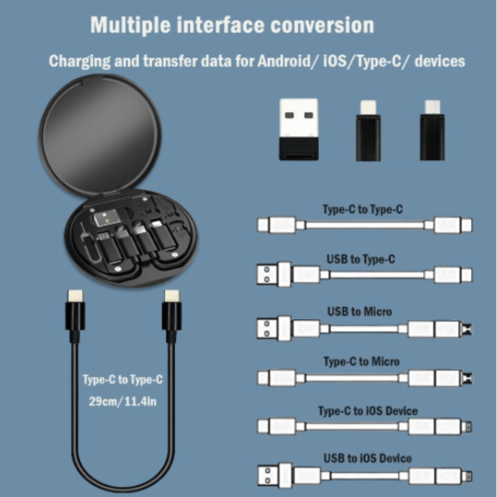Multifunctional USB Data Cable Set
