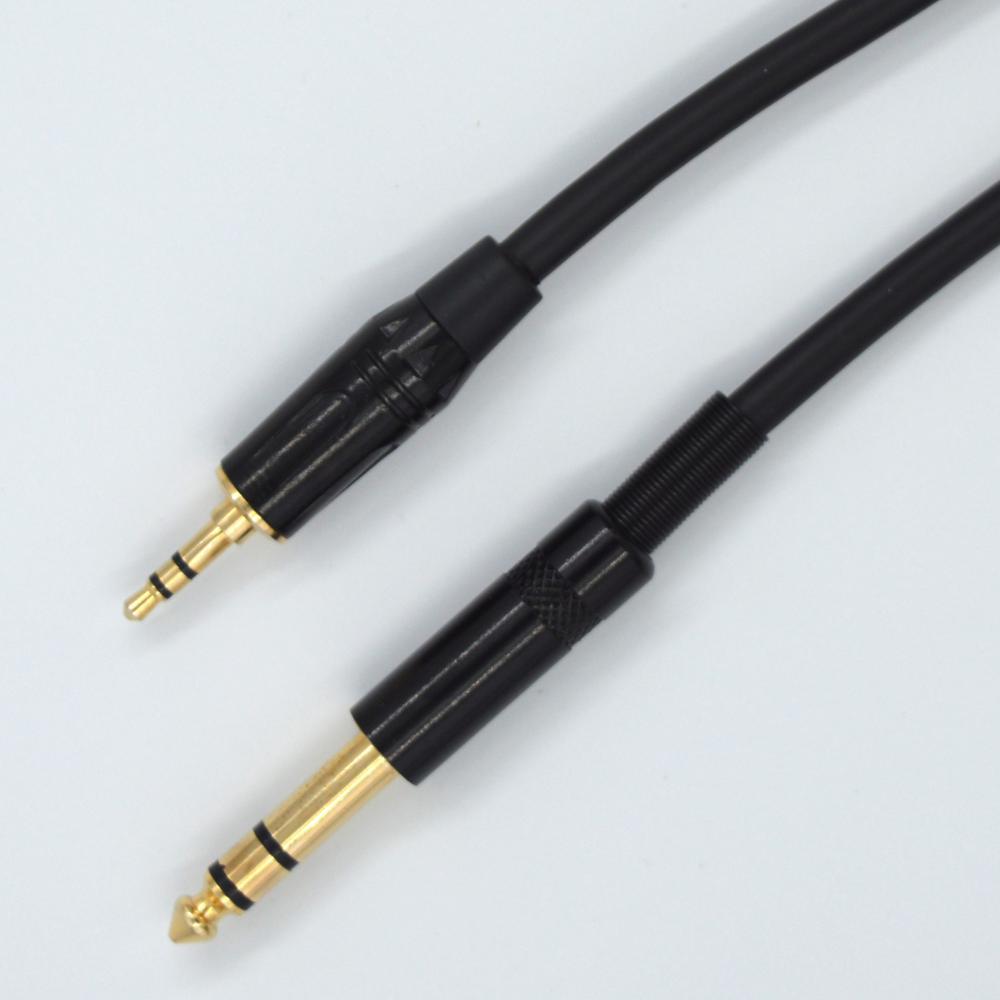 6.35mm male to 3.5mm male jack Mono to Stereo Gold Plated Audio Cable