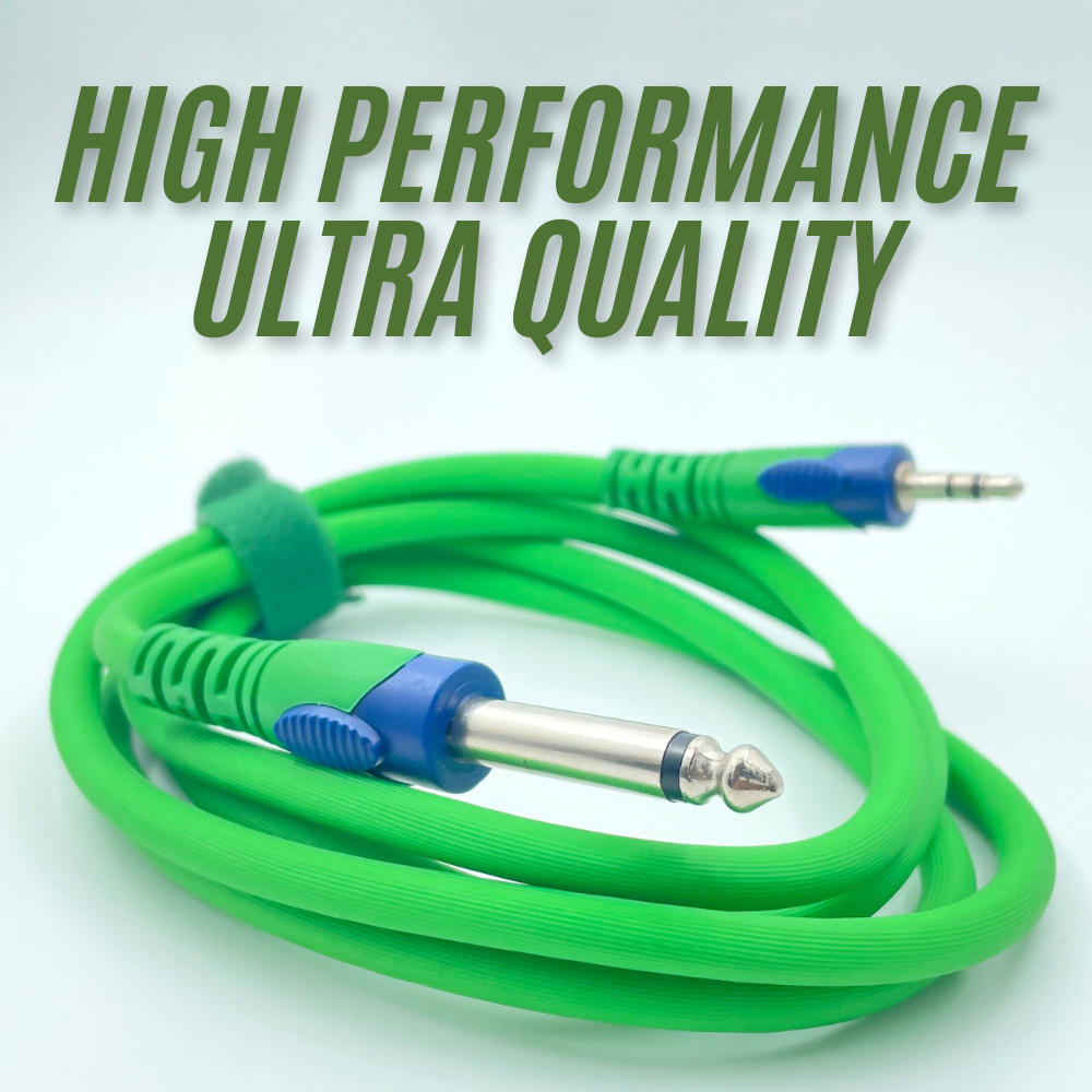 6.35mm male jack to 3.5mm male jack Mono to Stereo Audio Cable