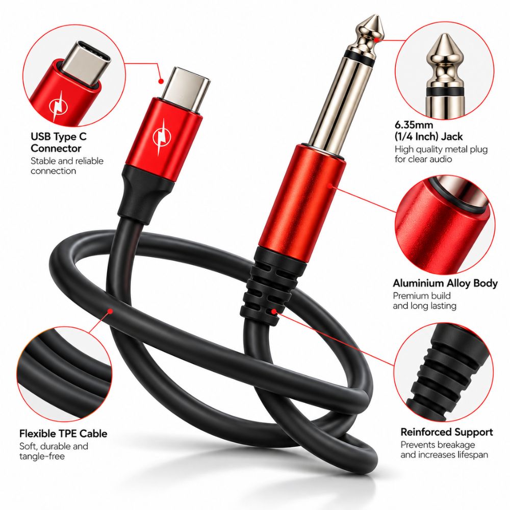 USB-C to Mono Audio Cable
