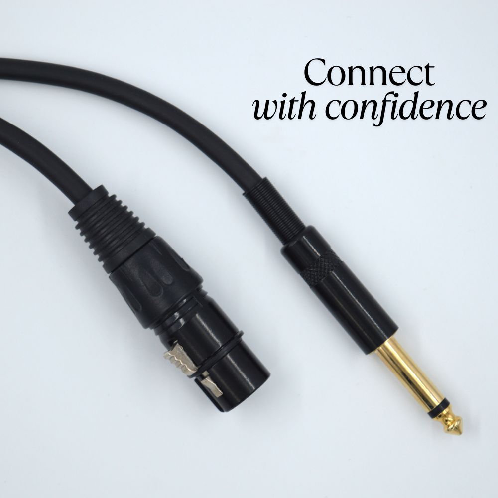 6.35mm Mono male to XLR Female Microphone Cable