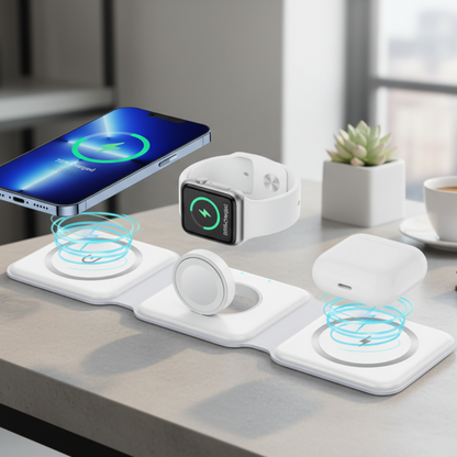 3-in-1 MagSafe Magnetic Foldable Wireless Charger
