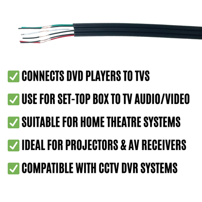 3 Core Audio Video Wire