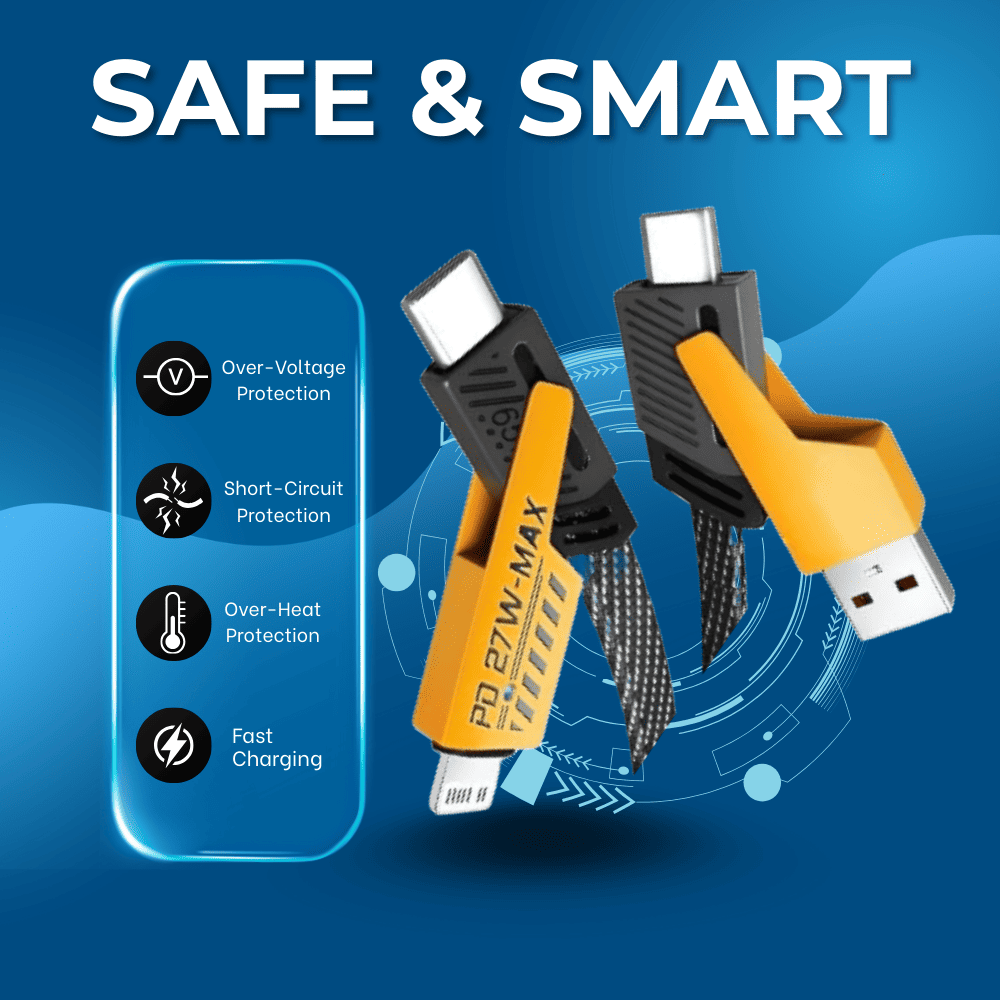4-in-1 Metal Super Fast Charging Data Cable