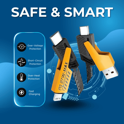 4-in-1 Metal Super Fast Charging Data Cable