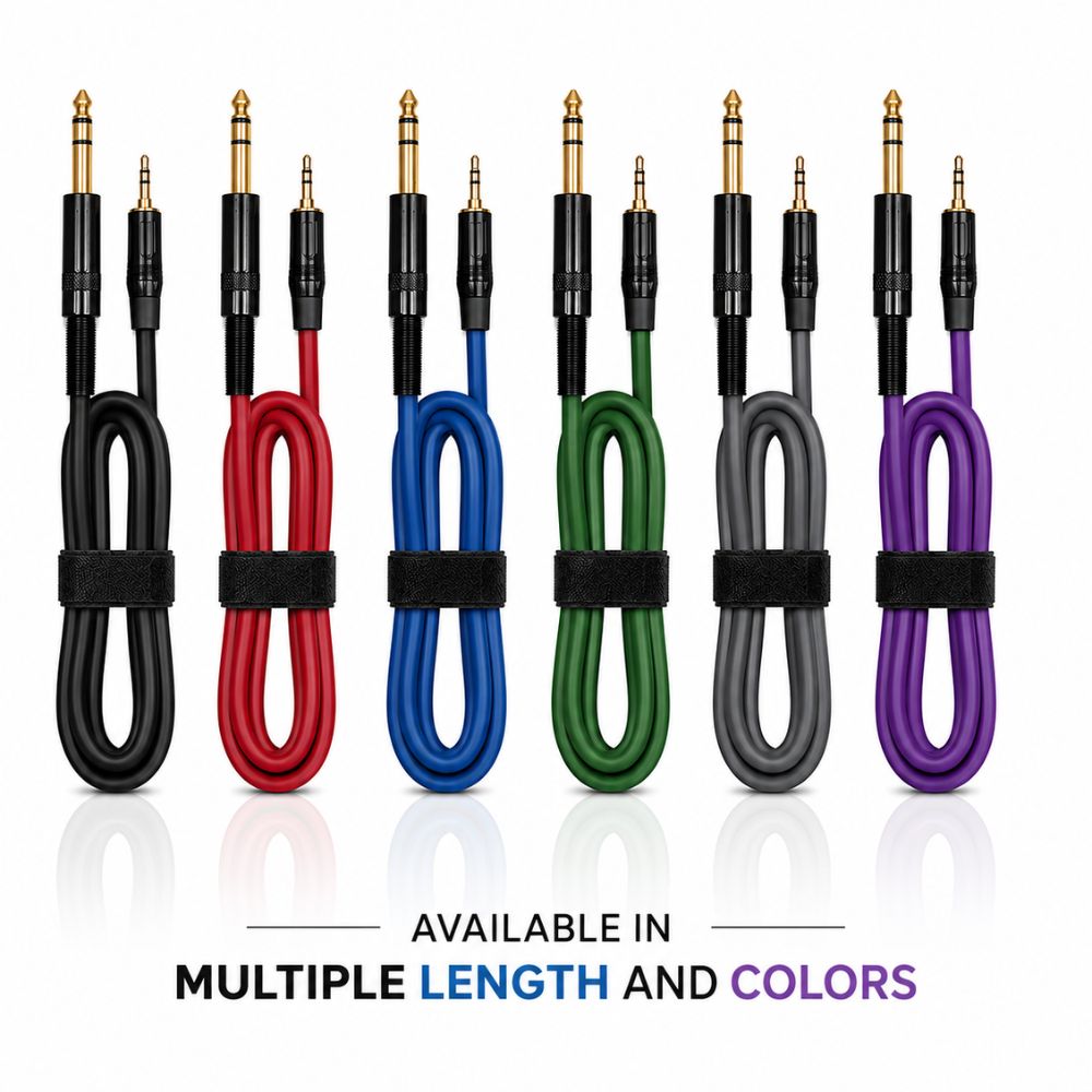 6.35mm male to 3.5mm male jack Mono to Stereo Gold Plated Audio Cable