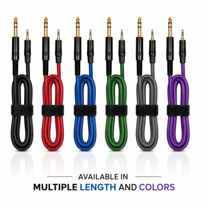 6.35mm male to 3.5mm male jack Mono to Stereo Gold Plated Audio Cable