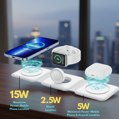 3-in-1 MagSafe Magnetic Foldable Wireless Charger