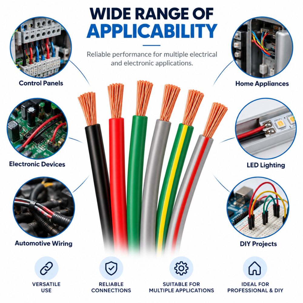 24AWG Hookup Wire | Flexible Electrical Wire in 6 Colors