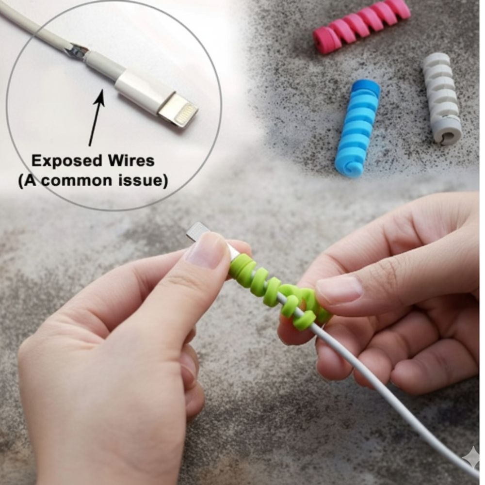 Spiral Cable Protector Data Cable Saver Set of 5