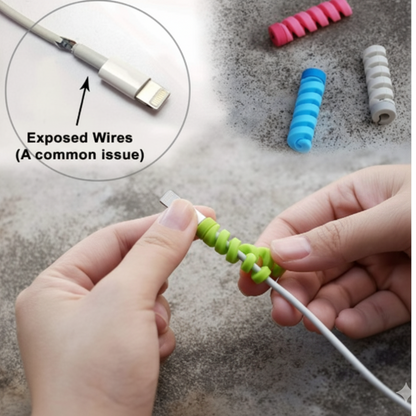 Spiral Cable Protector Data Cable Saver Set of 3