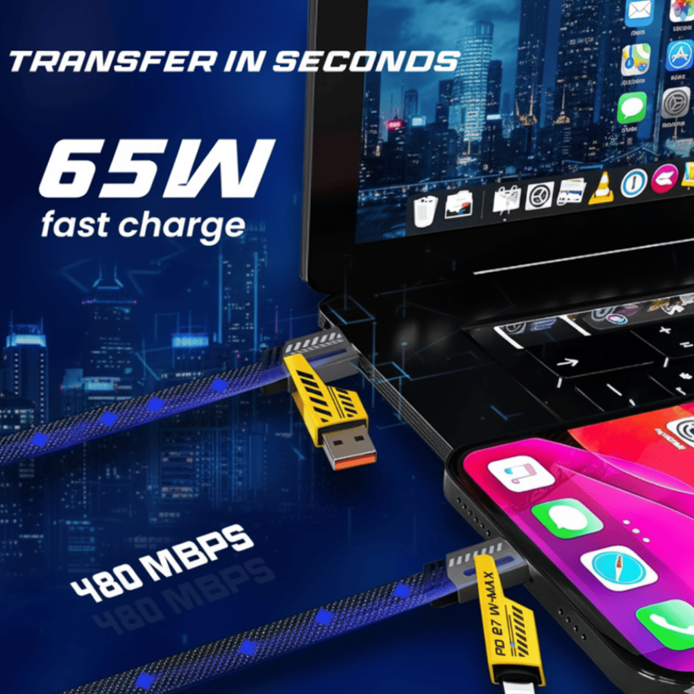 4-in-1 Metal Super Fast Charging Data Cable