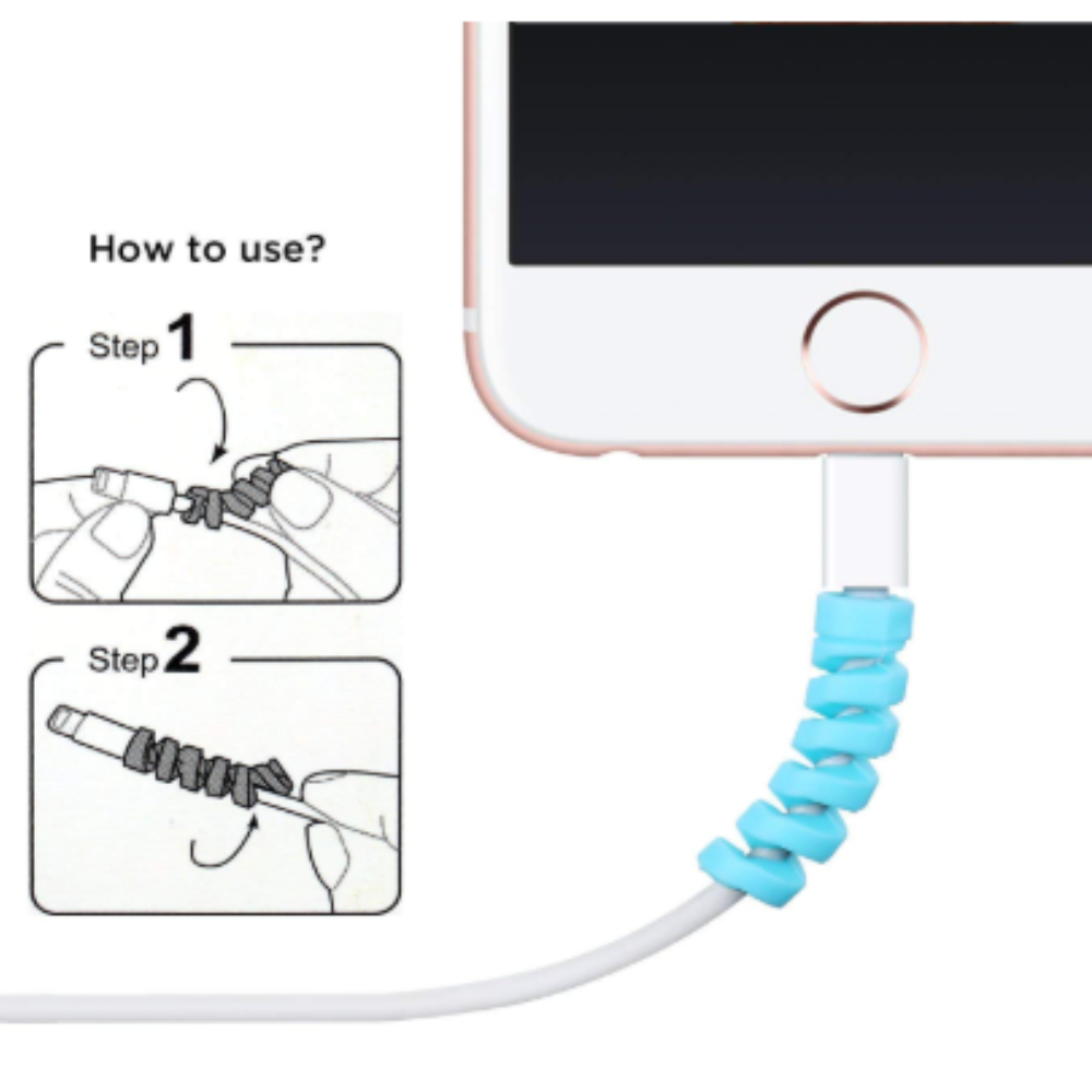Spiral Cable Protector Data Cable Saver Set of 3