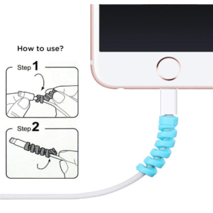 Spiral Cable Protector Data Cable Saver Set of 5