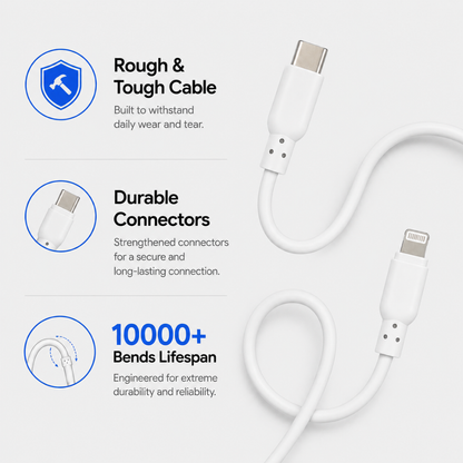 Peladus USB-C to Lightning Cable 1 Meter | Fast Charging Cable