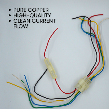 6 Pin 1mm with Fuse Holder Wiring Connector