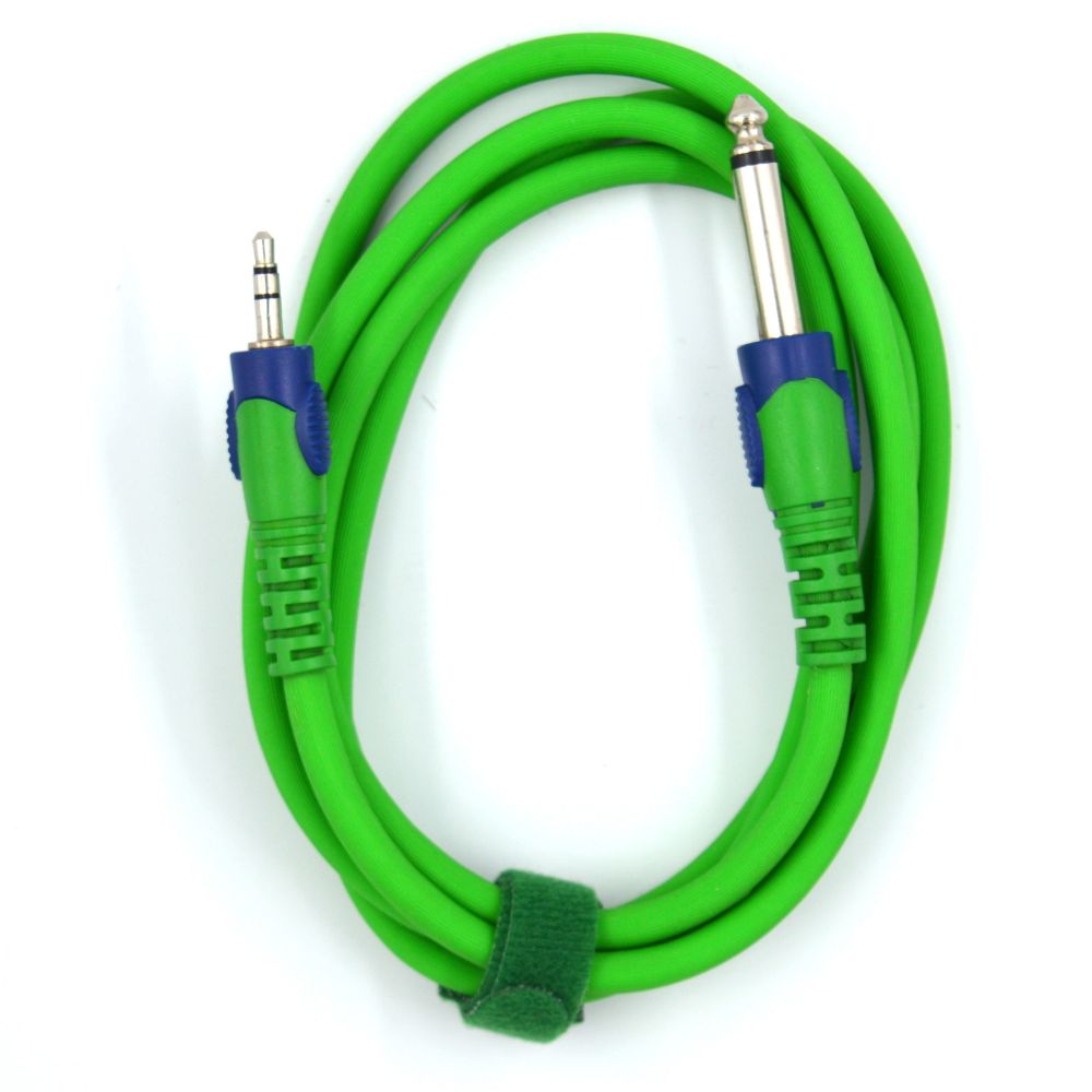 6.35mm Male Mono Plug to 3.5mm Male Stereo Audio Cable