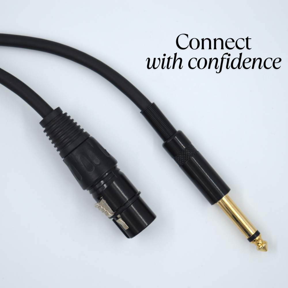 6.35mm Mono male to XLR Female Microphone Cable