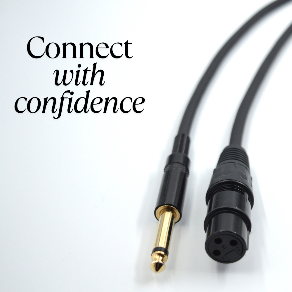 6.35mm Mono Male to XLR Male Microphone Cable