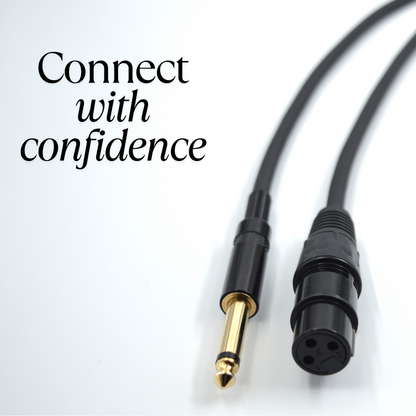6.35mm Mono Male to XLR Male Microphone Cable