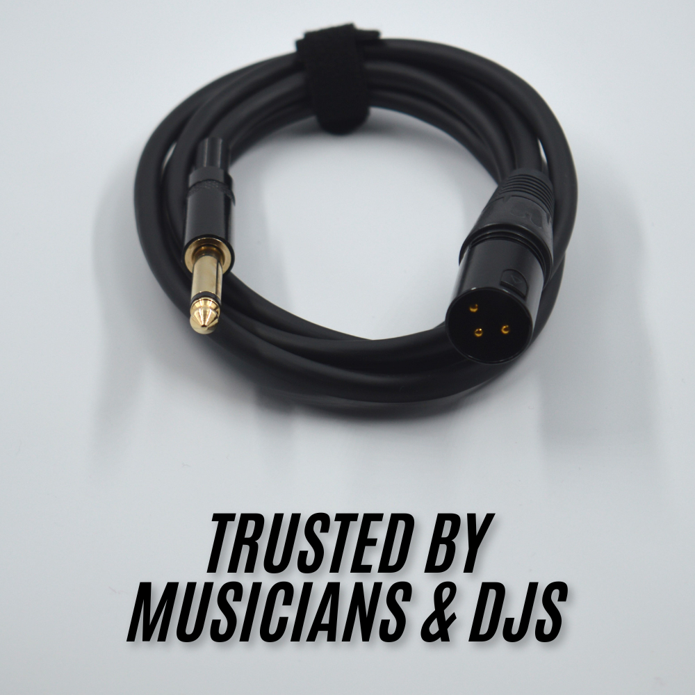 6.35mm Mono Male to XLR Male Microphone Cable