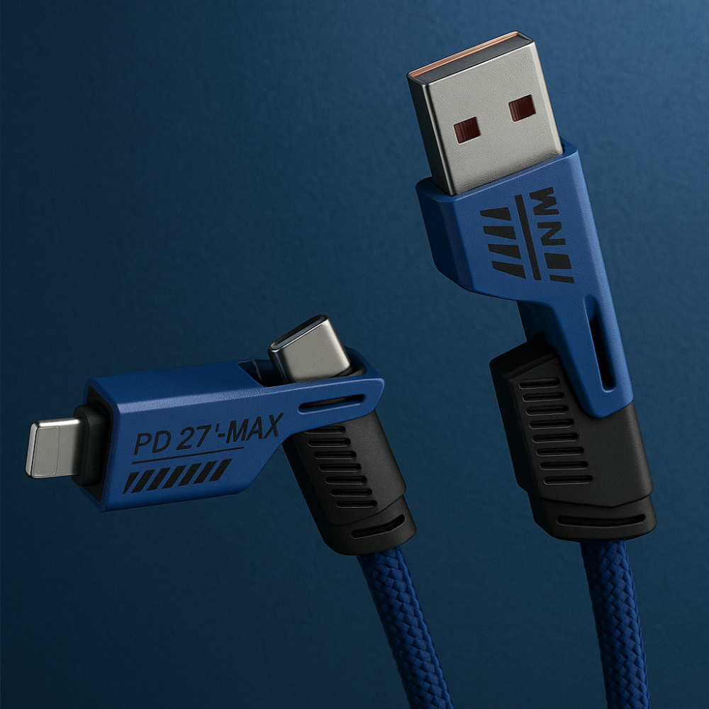 Peladus 4 in 1 USB C Fast Charging Cable Blue