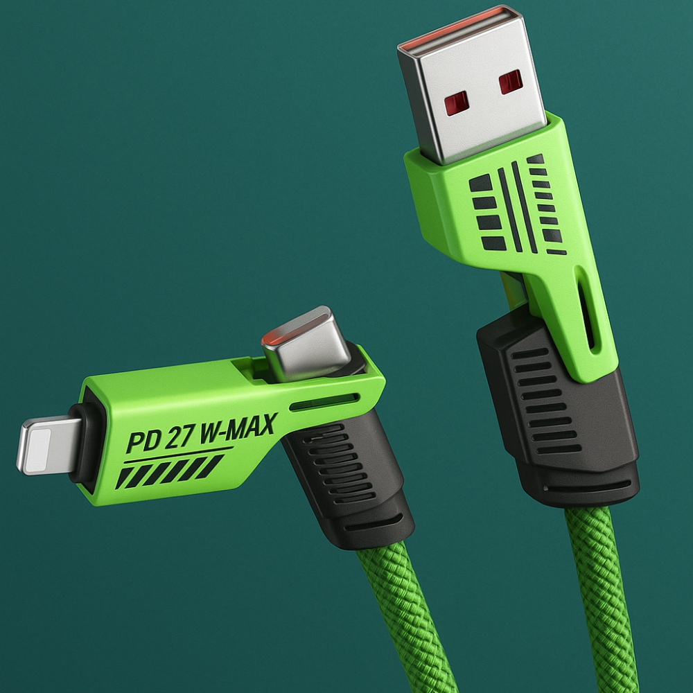 Peladus 4 in 1 USB C Fast Charging Cable Green
