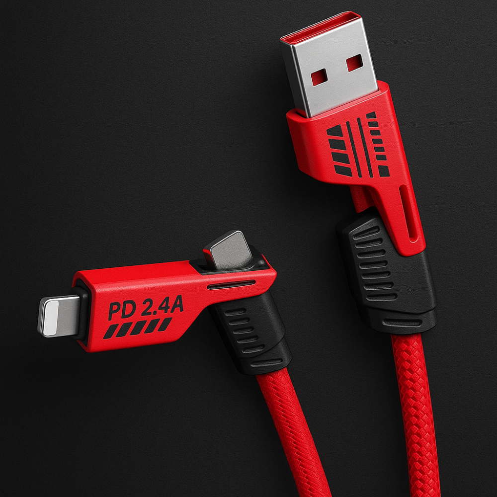 Peladus 4 in 1 USB C Fast Charging Cable Red