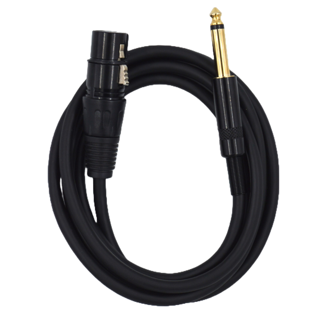 6.35mm Mono male to XLR Female Microphone Cable