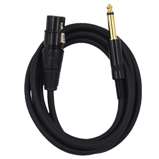 6.35mm Mono male to XLR Female Microphone Cable