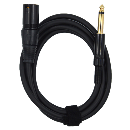 6.35mm Mono Male to XLR Male Microphone Cable