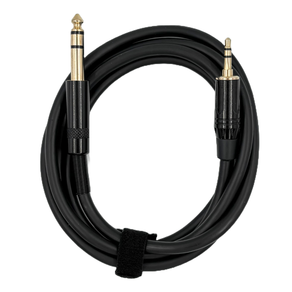 6.35mm male to 3.5mm male mono to stereo gold plated audio cable