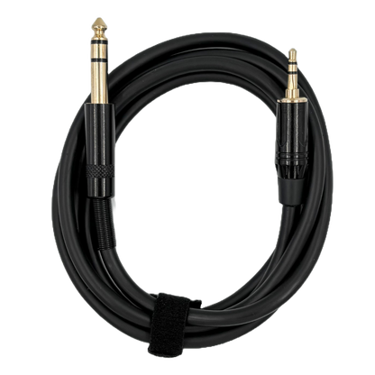 6.35mm male to 3.5mm male mono to stereo gold plated audio cable