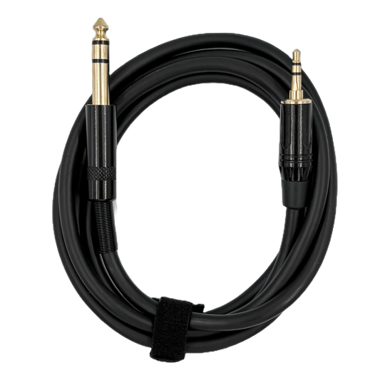 6.35mm male to 3.5mm male mono to stereo gold plated audio cable