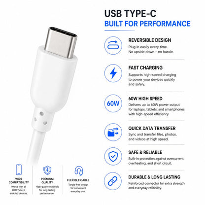 USB Type C Fast Charging Data Cable